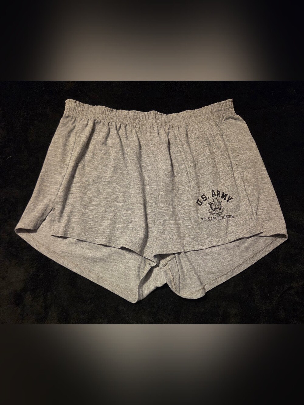 Rare! Vtg 80s U.S. Army Ft Sam Houston Light Gray Men's PT Shorts Small, No Tag
